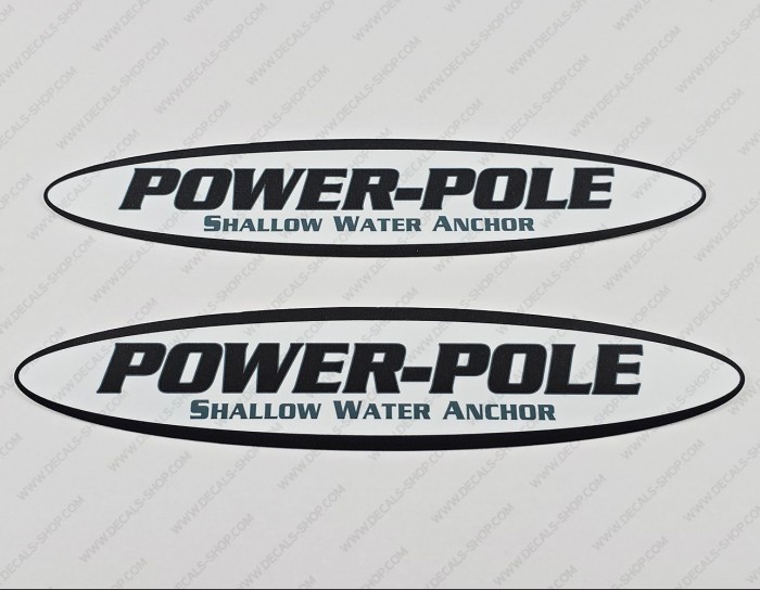 Power-Pole Shallow Water Anchor Logo Decal Set of 2 x 10"